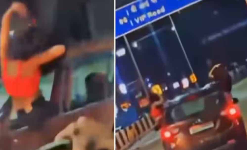 भोपाल में तेज़ रफ्तार कार की खिड़की से दो युवतियां बाहर निकलकर स्टंट, वीडियो वायरल 1 19A 54