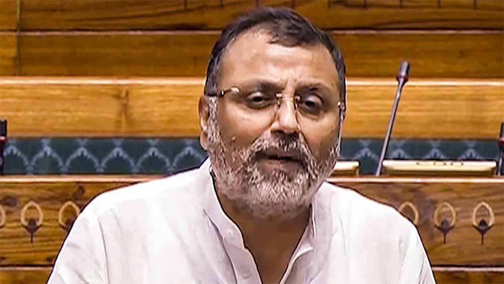 निशिकांत दुबे बोले- केसी वेणुगोपाल 'टूल किट' के तौर पर कर रहे काम, सरकार को बदनाम करना मकसद 1 nishikant dubey1