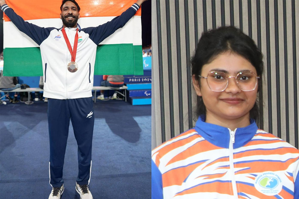 खेल एवं युवा कल्याण मंत्री सारंग ने कपिल परमार और रुबीना को दी बधाई 1 3A 6 1