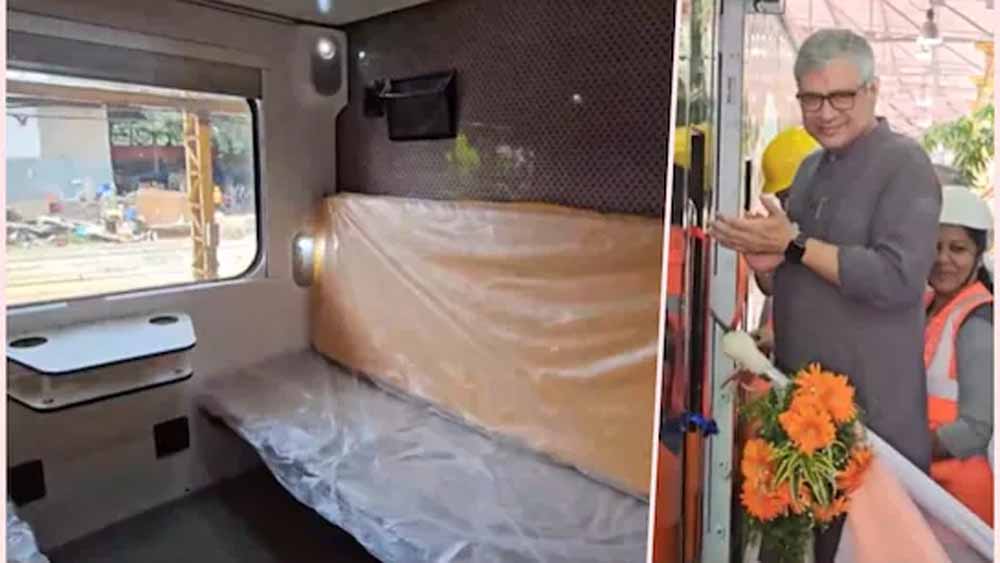 रेल मंत्री अश्विनी वैष्णव ने सवारी डिब्बा कारखाना में ‘वंदे भारत 2.0’ ट्रेन के निर्माण का निरीक्षण किया 1 aswini1 1
