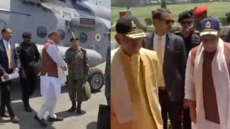 रक्षा मंत्री राजनाथ सिंह गुरुवार को श्रीनगर पहुंचे, चिनार एयरबेस पर जवानों से मिलेंगे और मौजूदा स्थिति का जायजा लेंगे
