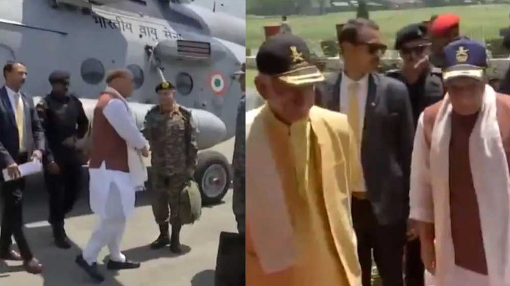 रक्षा मंत्री राजनाथ सिंह गुरुवार को श्रीनगर पहुंचे, चिनार एयरबेस पर जवानों से मिलेंगे और मौजूदा स्थिति का जायजा लेंगे 1 15A 54