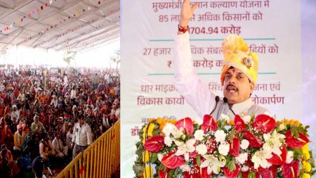 मुख्यमंत्री ने उमरबन में सामूहिक विवाह सम्मेलन में 2123 नव विवाहित जोड़ों को दिया आशीर्वाद