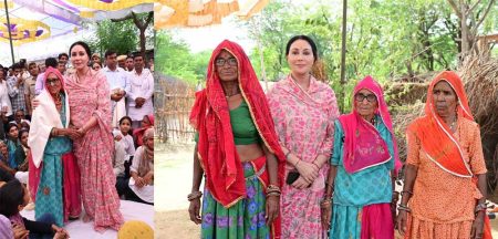 उपमुख्यमंत्री ने 60 सालों से सुरक्षित प्रसव करवाने वाली दाई मां के पैर छूकर लिया आशीर्वाद