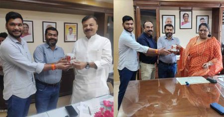 एम पी हलचल टी वी न्यूज चैनल के स्थापना के इक्कीस वर्ष पूर्ण होने पर प्रदेश भर में किए स्मृति चिन्ह भेंट
