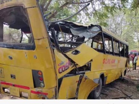 कनीना स्कूल बस हादसा में परिवहन विभाग के पांच अधिकारियों पर कार्रवाई, हादसे में गई थी 7 बच्चों की जान