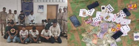 जुआ खेलने वालों के खिलाफ बड़ी कार्रवाई , 18 जुआरियों सहित 10 लाख से अधिक कैश और 20 मोबाइल जब्त