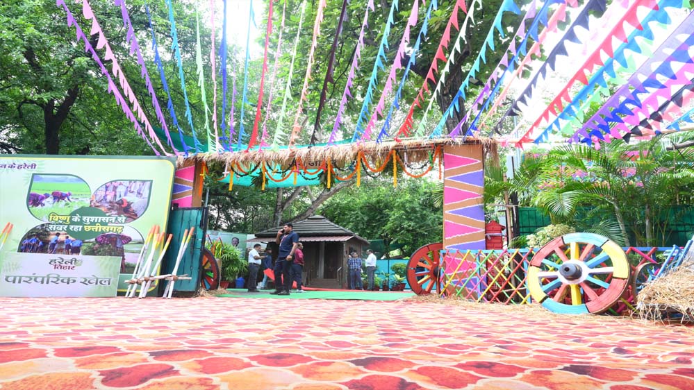 सरगुजिहा कला पर केंद्रित सजावट में बस्तर और मैदानी छत्तीसगढ़ की भी सुंदर झलक 1 24A 163