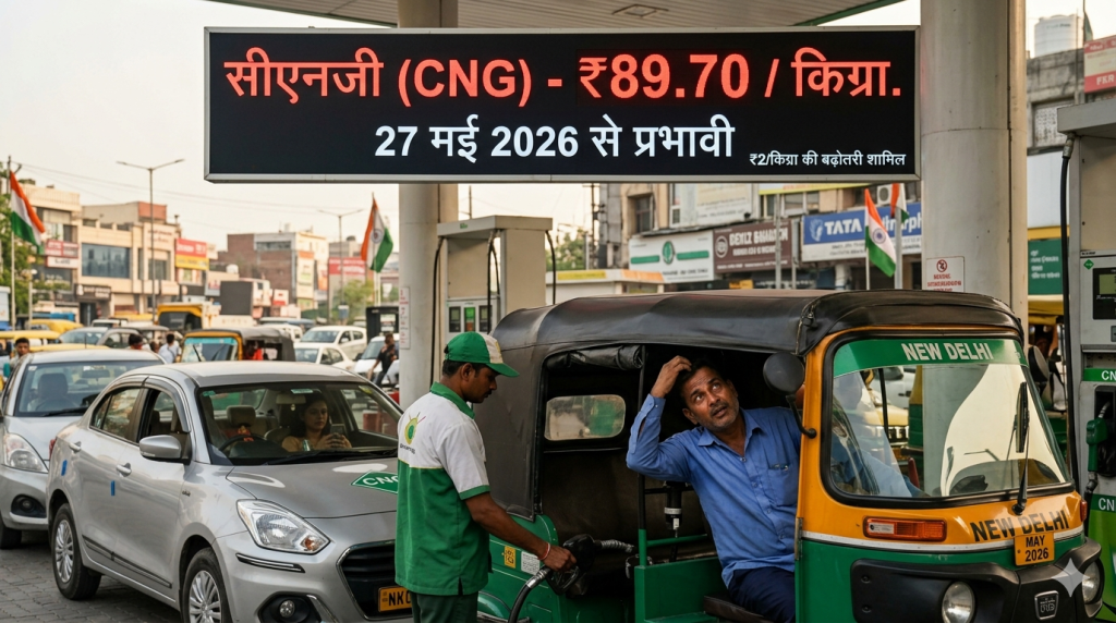 Delhi-NCR CNG Price Hike: दिल्ली-एनसीआर में सीएनजी की कीमतों में फिर लगी आग, दो हफ्तों में चौथी बार बढ़े दाम; जेब पर बढ़ा भारी बोझ 1779830679837