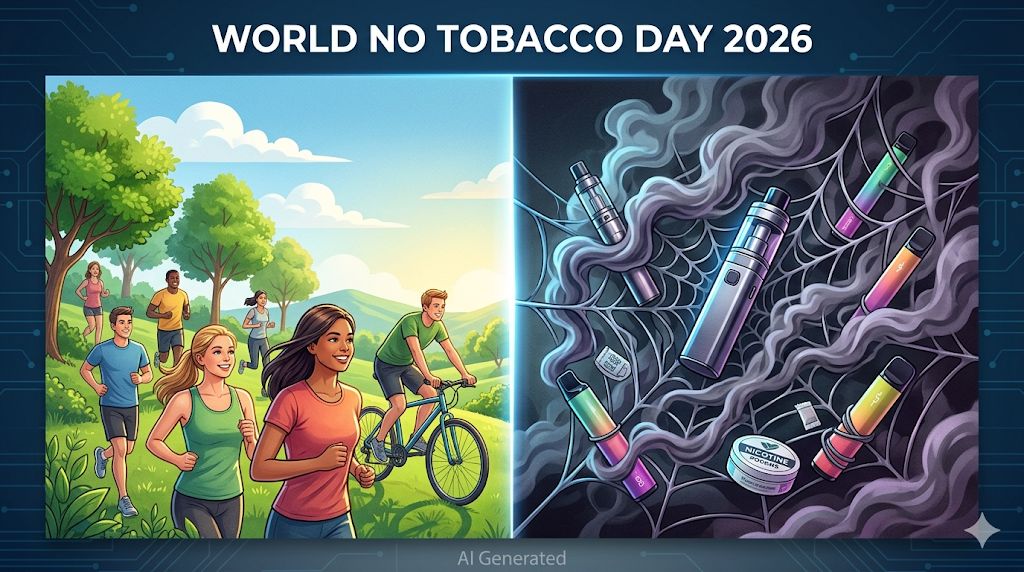 World No Tobacco Day 2026: युवाओं को निकोटीन के नए जाल से बचाने की जंग, जानिए इस साल की थीम और WHO की बड़ी चेतावनी wp 17801770197401046746598182453415