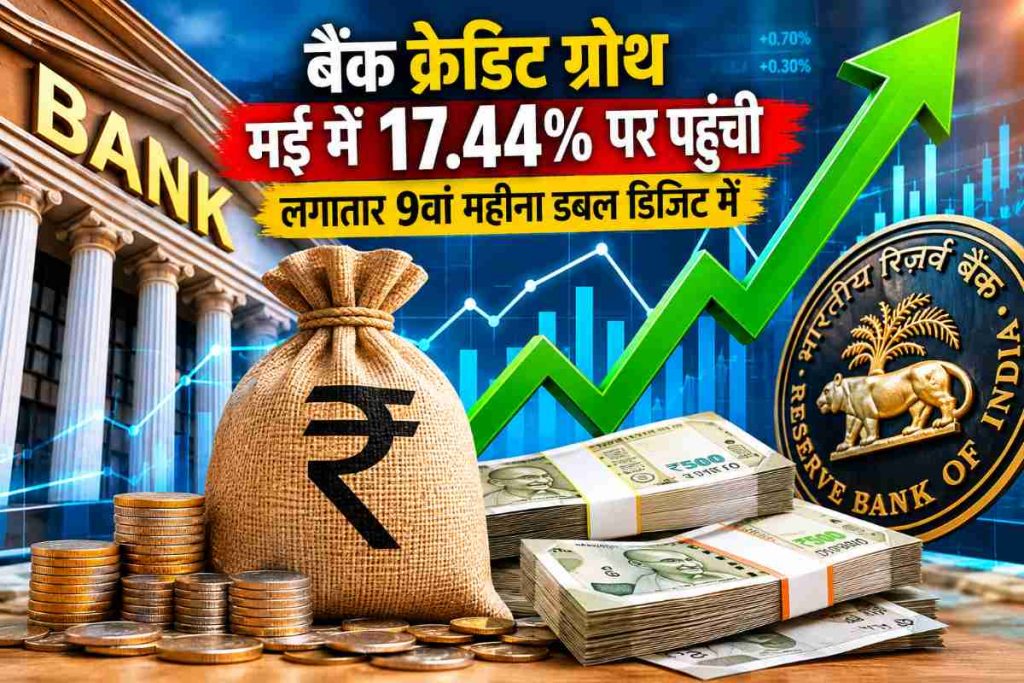 Bank Credit Growth: कर्ज लेने की रफ्तार तेज, मई में बैंक क्रेडिट ग्रोथ 17.44% पर पहुंची; लगातार नौवें महीने डबल डिजिट बढ़ोतरी bankcreditgrowth
