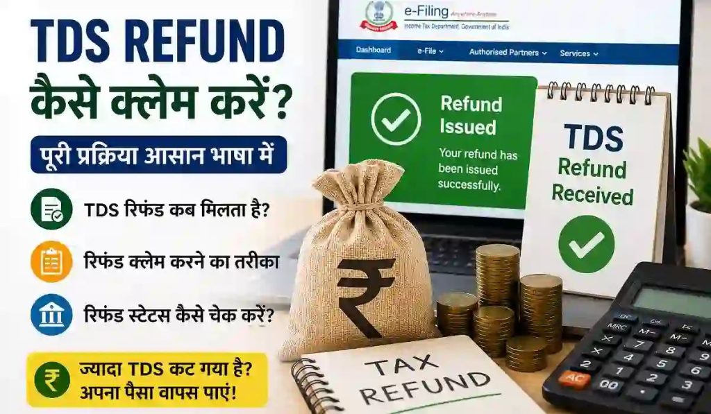 TDS Refund Claim: ज्यादा TDS कट गया है? घबराएं नहीं, जानिए रिफंड पाने का पूरा तरीका और स्टेटस चेक करने की प्रक्रिया wp 17810309500637395955548403783415